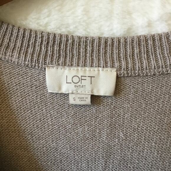 Loft Brown Hi-Low Knit Pull Over Sweater - Picture 3 of 14